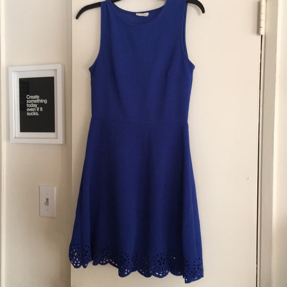 Peach Royal bright blue dress size medium!